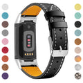 Genuine leather strap for Fitbit Charge 5 and Charge 6 smartwatches in multiple colour options.
