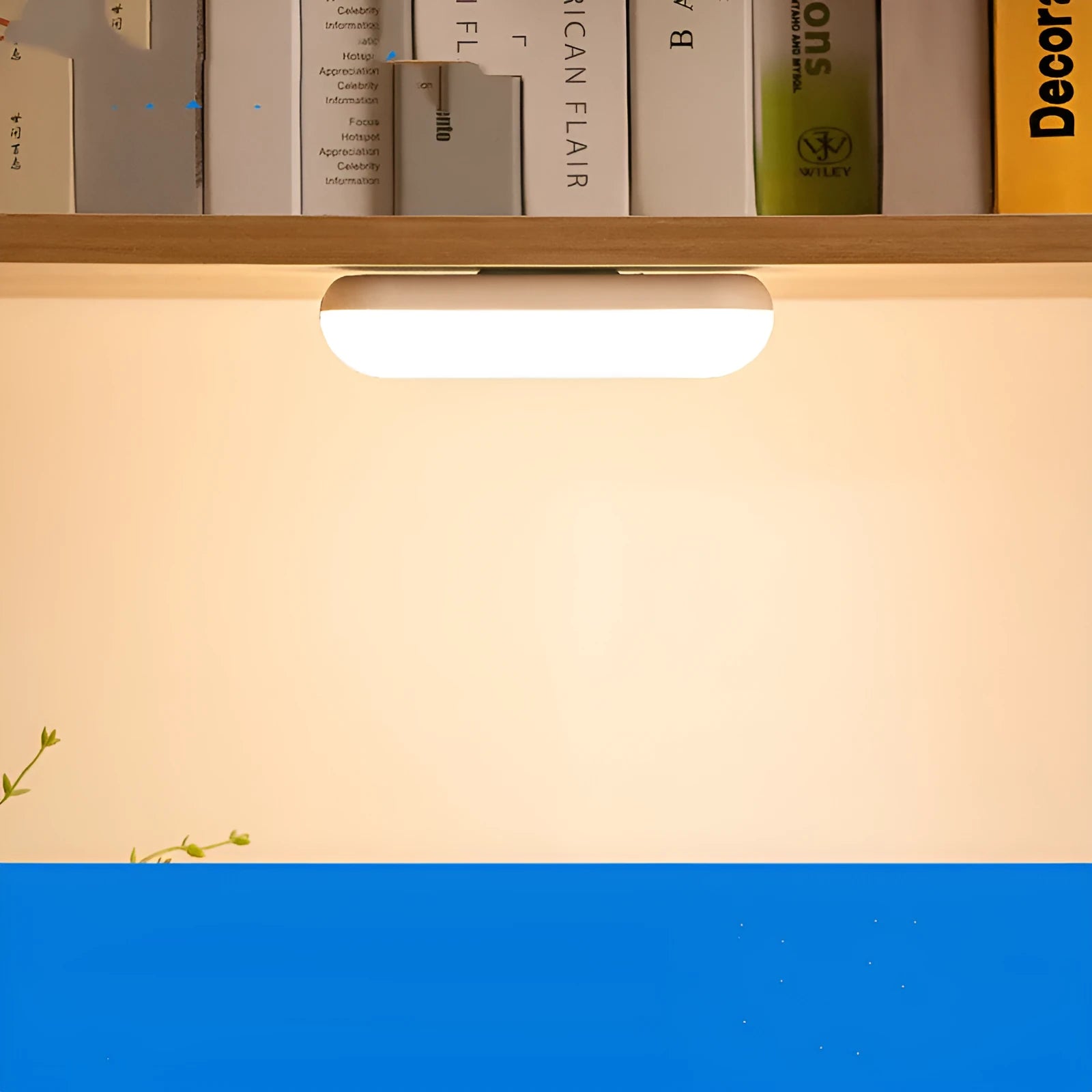 White magnetic eye protection table lamp with stepless dimming showing soft LED beads and compact 14.9x4.4x3.3cm size