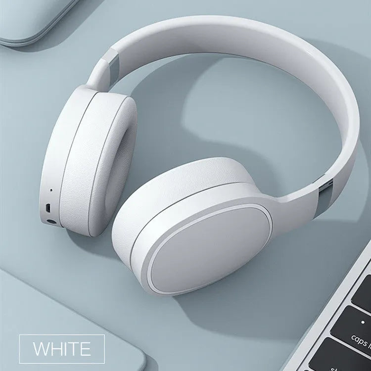 Wireless Bluetooth headset with 40mm ear cups and padded headband, available in Black