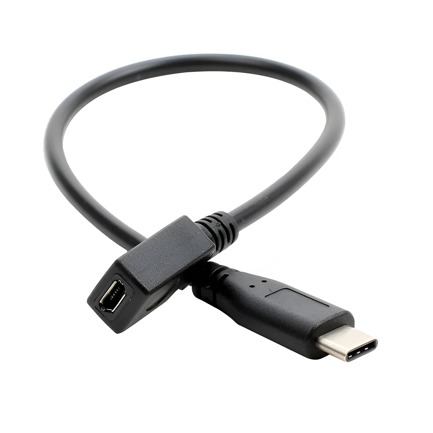 0.25m Micro USB female to Type-C male adapter cable for Android data transfer