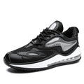 Men's casual summer shoes with air cushion and rubber sole in Space Black