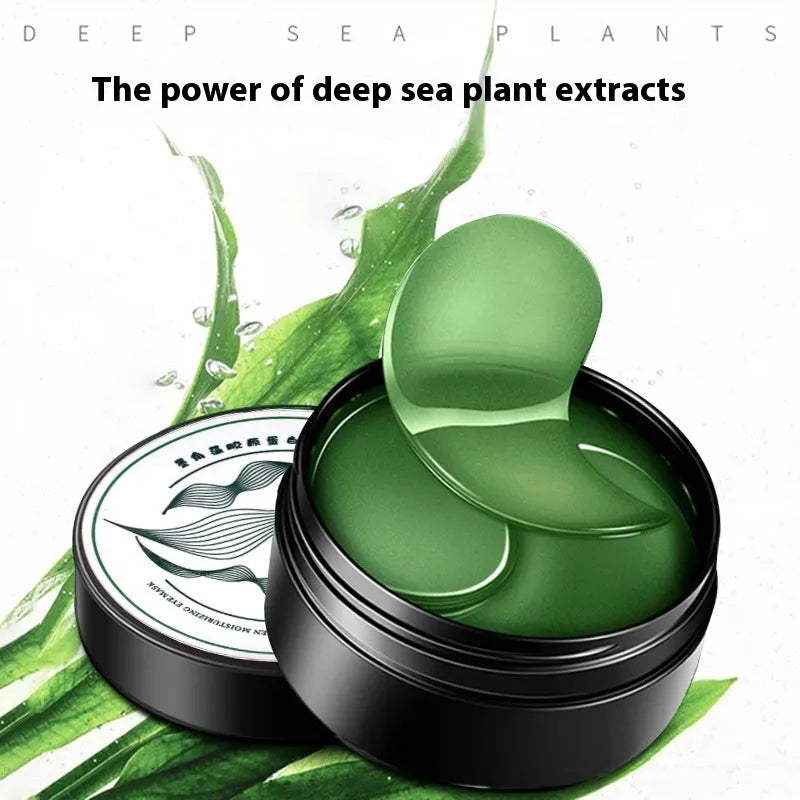 Ink Horn style Porphyra fuciformis collagen sheet eye mask with seaweed extract and sodium hyaluronate, 60 tablets