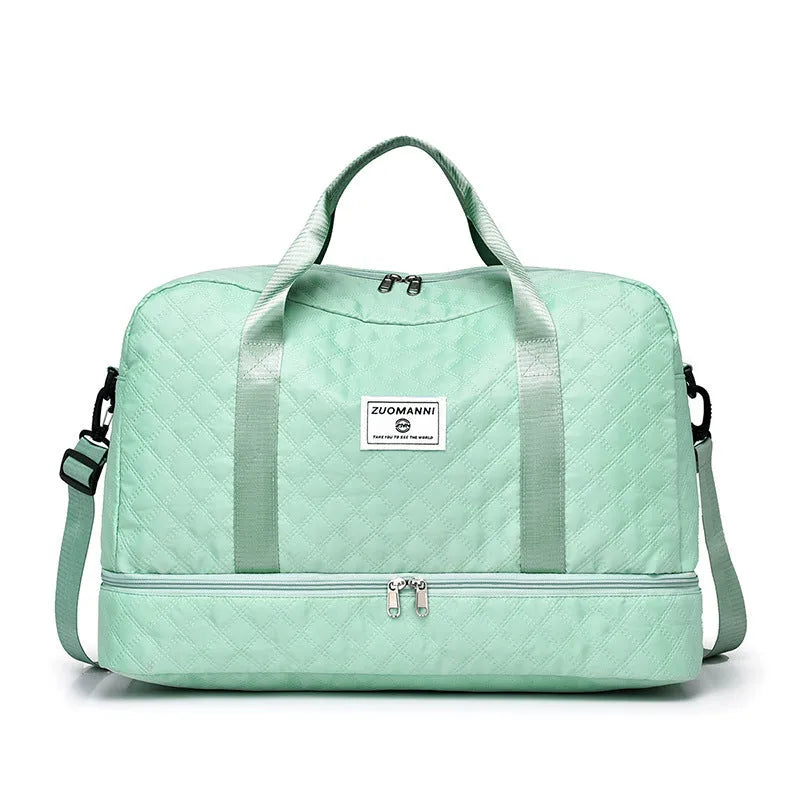 Portable Oxford cloth travel bag in street trend style with large 55L capacity.