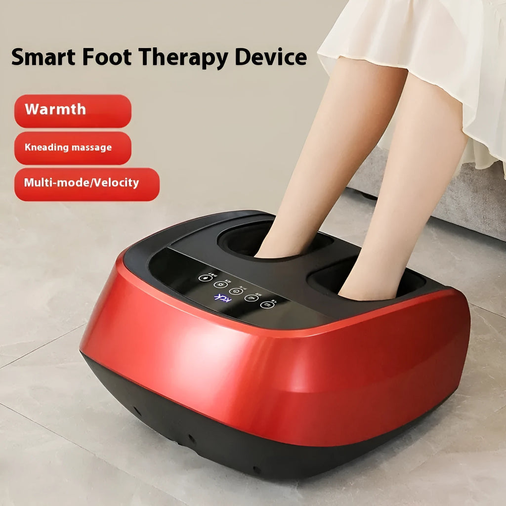 Flip automatic foot sole foot massager in black with infrared physiotherapy and sterilization functions