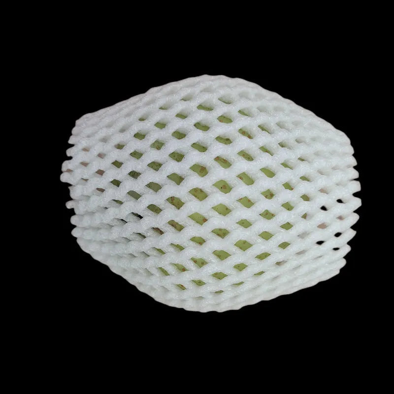 White foam protective case showing stretchable net construction for item cushioning