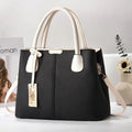 Women's large capacity shoulder bag in soft PU material with leather strap, horizontal square shape