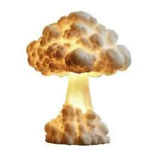 Mushroom cloud shaped modern art table lamp with USB power connection