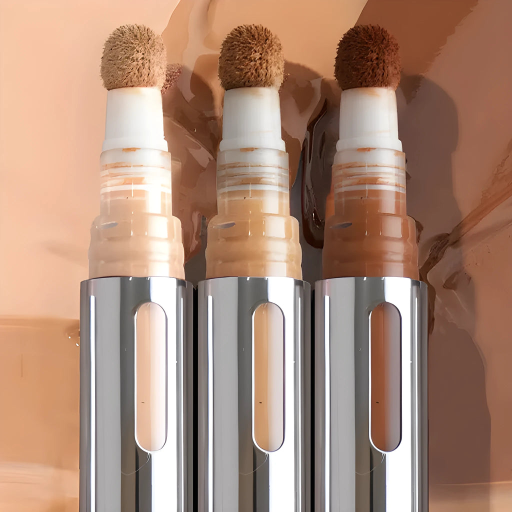 Waterproof concealer pen with 24 shade options for contour and nose shadow coverage