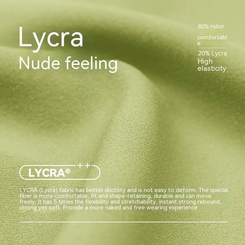 Women's high-waist Lycra yoga shorts in leaf green, short length for cycling and exercise.