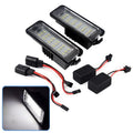 Two Volkswagen LED licence plate light units with 24 SMD LEDs, for Golf Polo Phaeton models.