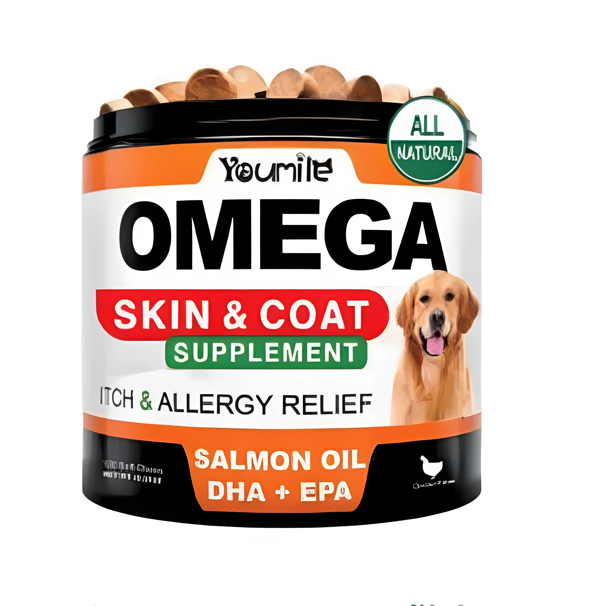 Pack of 120 Omega-3 fish oil soft gel capsules health supplement