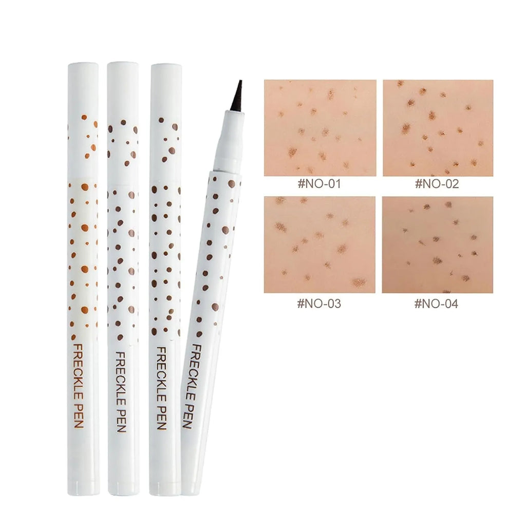 Dark brown waterproof freckle pen with precision tip for makeup application.
