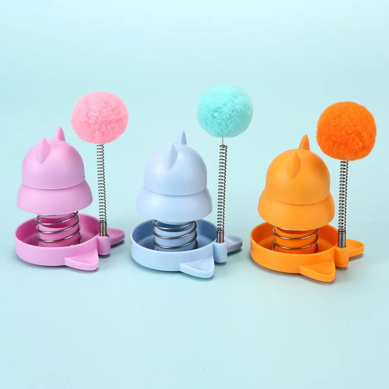 Colourful 55mm cat toy mint ball with self-hi sound for chewing and play