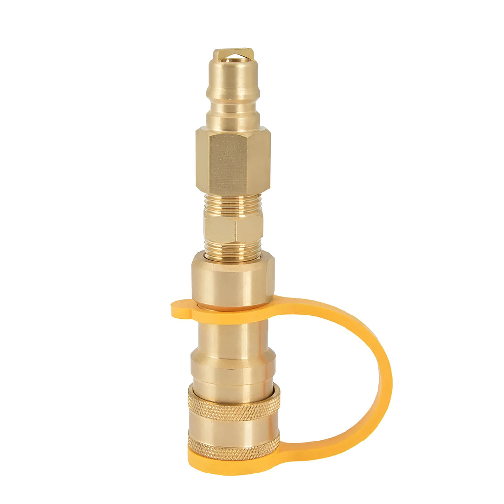 Brass gas propane conversion charging connector with 3/8 thread for tank refilling