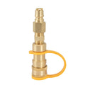 Brass gas propane conversion charging connector with 3/8 thread for tank refilling