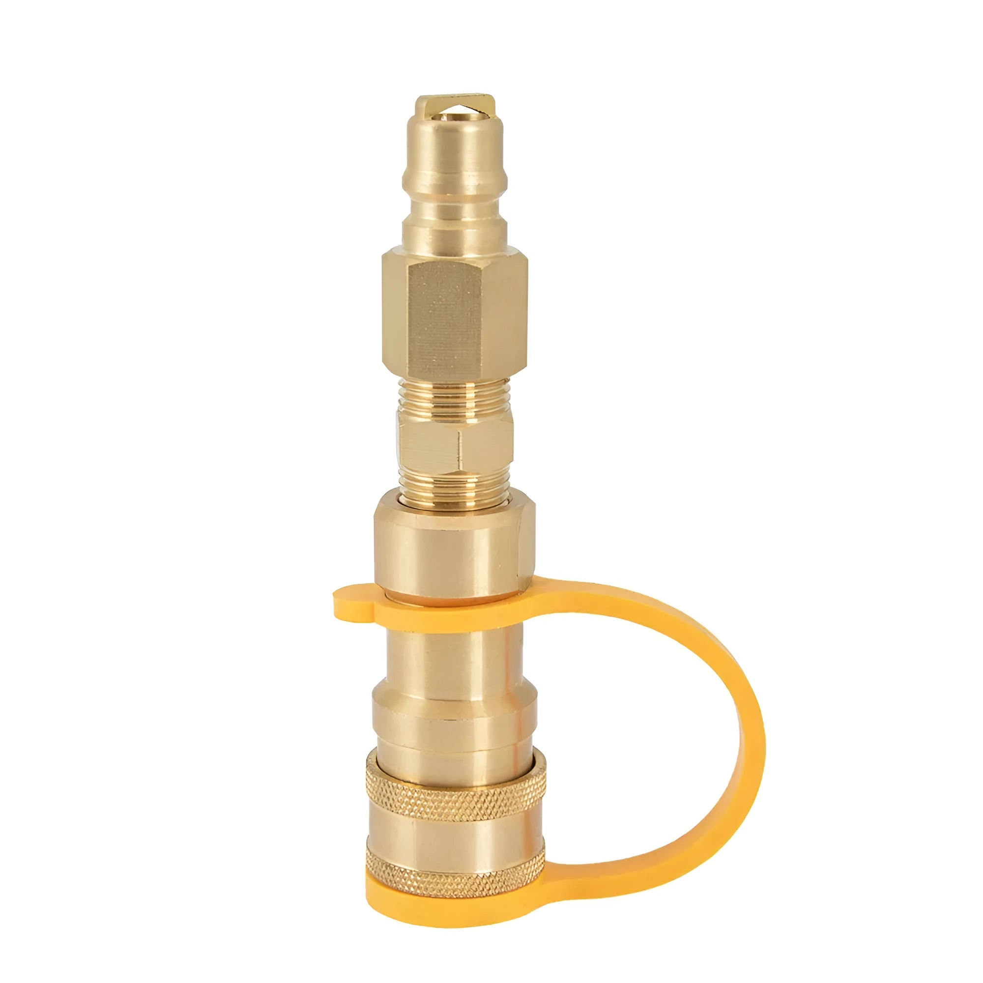 Brass gas propane conversion charging connector with 3/8 thread for tank refilling