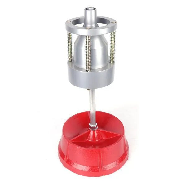 Portable hub balancer with bull's eye level and aluminium head for 1.5-4 inch wheel hubs