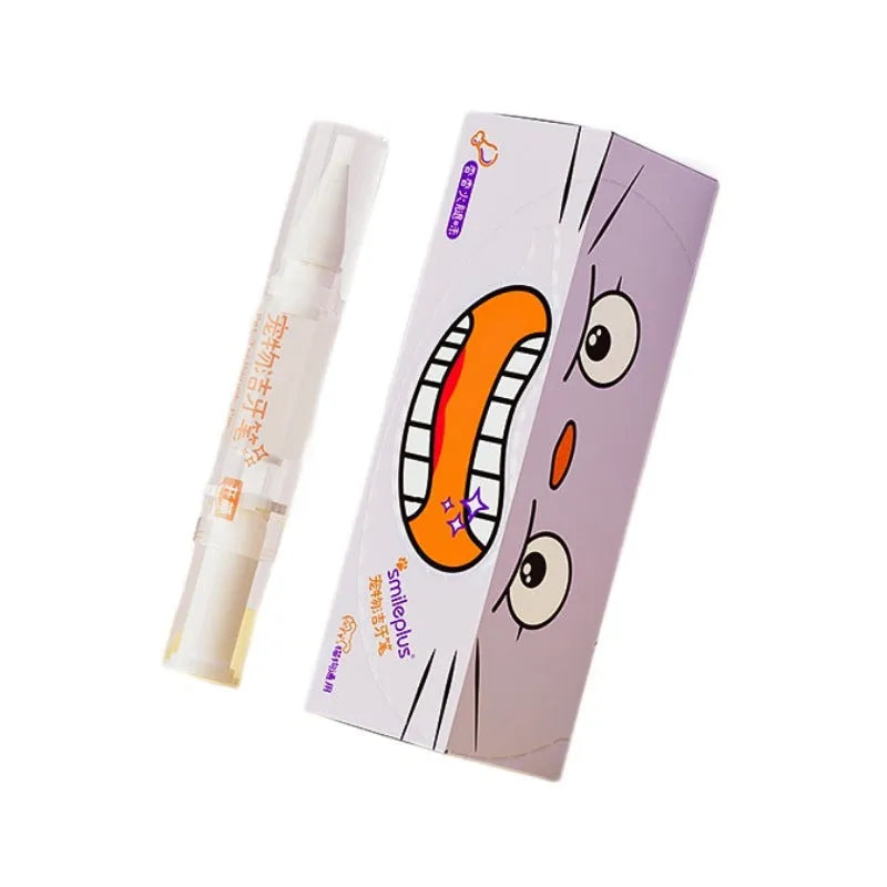 Pet toothbrush pen for dog and cat teeth whitening and tartar removal, 5ml liquid solution