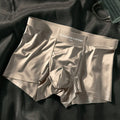 Men's ice silk satin underwear in multiple colours showing mid waist design
