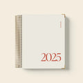Cherry red A5 coil notebook with wire-bound spine for daily scheduling
