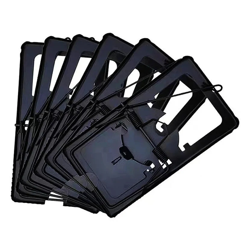 Automatic mouse cage trap in metal and plastic, shown in small, medium, and large sizes for indoor use.