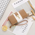 Anti-theft clutch handbag with lock closure in PU leather showing 19.5cm dimensions