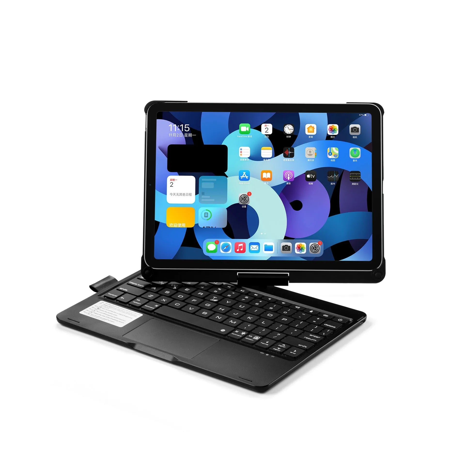 Rotating Bluetooth keyboard with backlight for iPad Pro 11 and iPad Air tablets