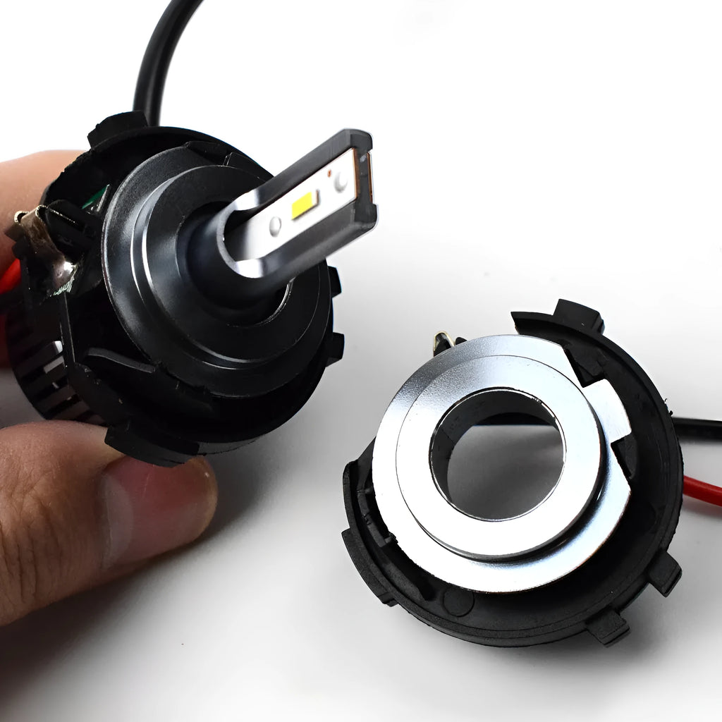 Black H7 LED headlight adapter bracket for Volkswagen Golf 5, MK5, GTI and Jetta car models