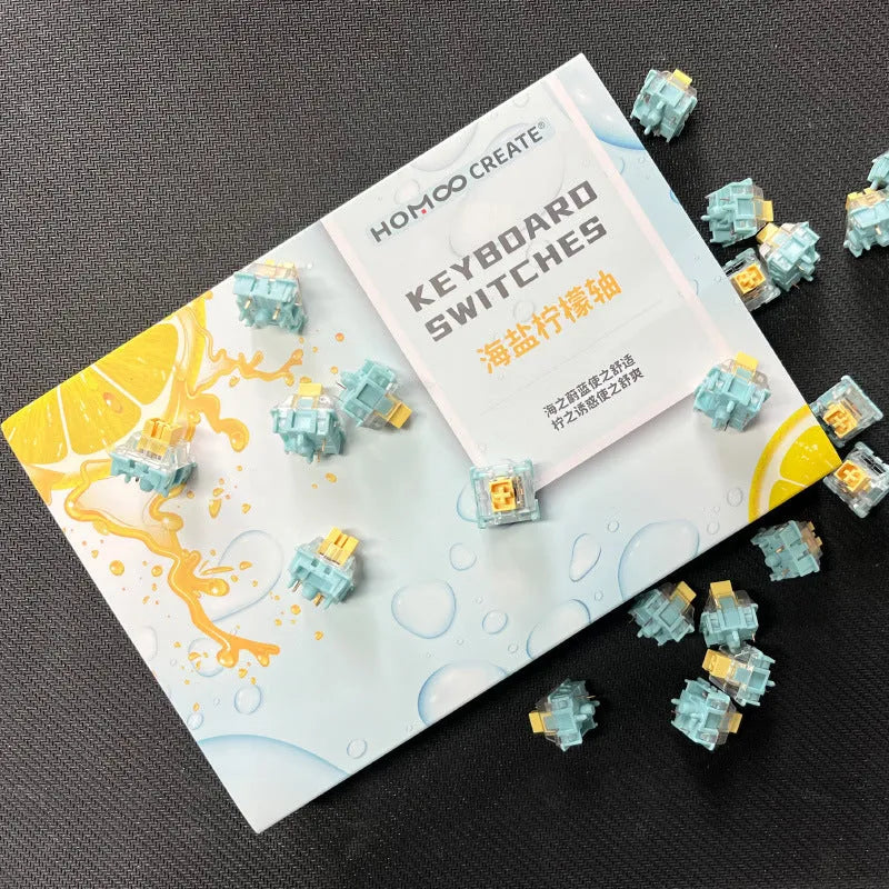 36 Sea Salt Lemon PRO Mute keyboard switches for mechanical keyboard replacement and DIY projects