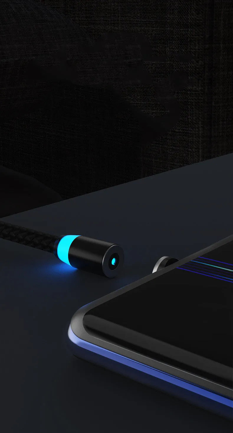 Magnetic charging cable with breathing light for Apple iPhone Android and TYPE-C devices