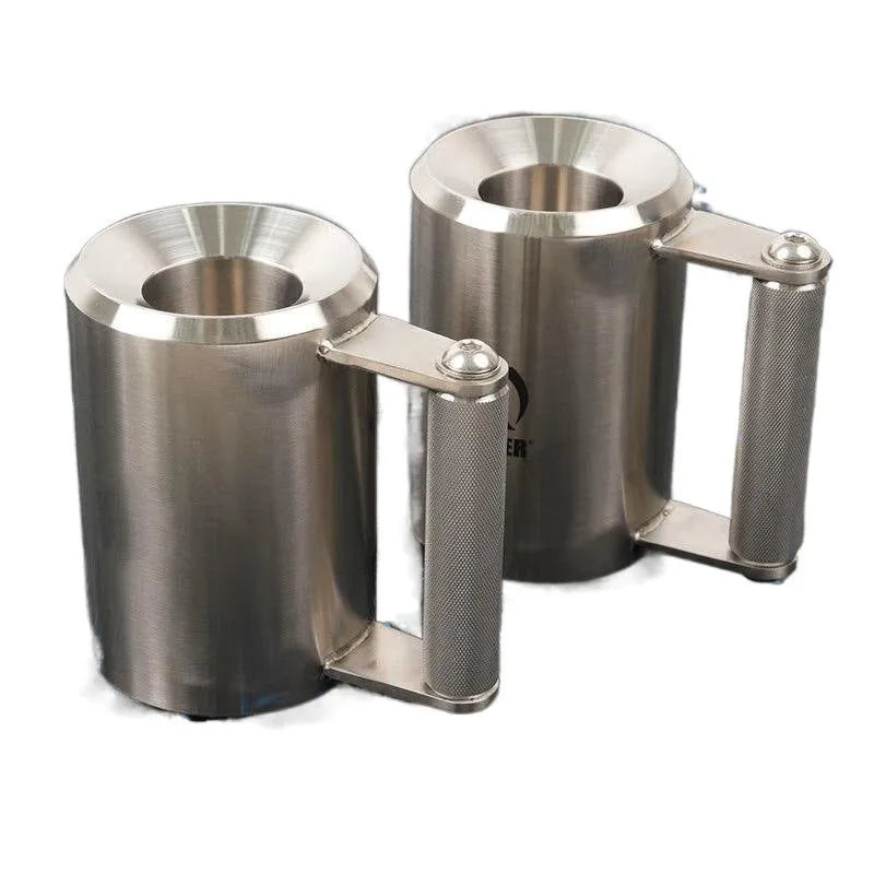 Silver 8kg stainless steel dumbbell weight plate on gym floor