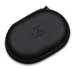 Oval black leather earphone storage bag for EDX PRO and ZEX