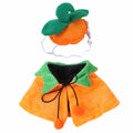 Double-sided Halloween pumpkin plush pet cloak for dogs and cats in B05401 colour