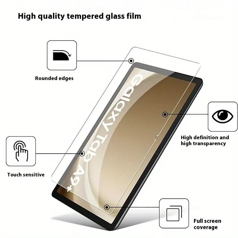 Tempered glass screen protector for Samsung Galaxy tablet with anti-fingerprint coating