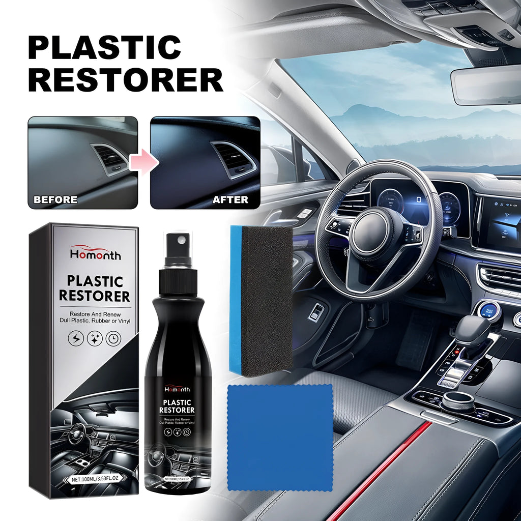100ml car plastic renovation agent with sponge and cloth for interior trim restoration