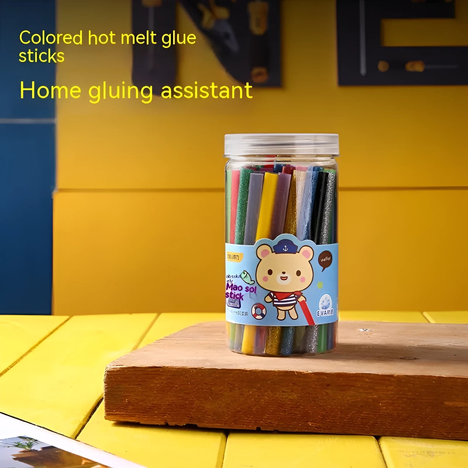 55 transparent hot melt glue sticks in a pack, 7.0mm diameter, for DIY and crafting