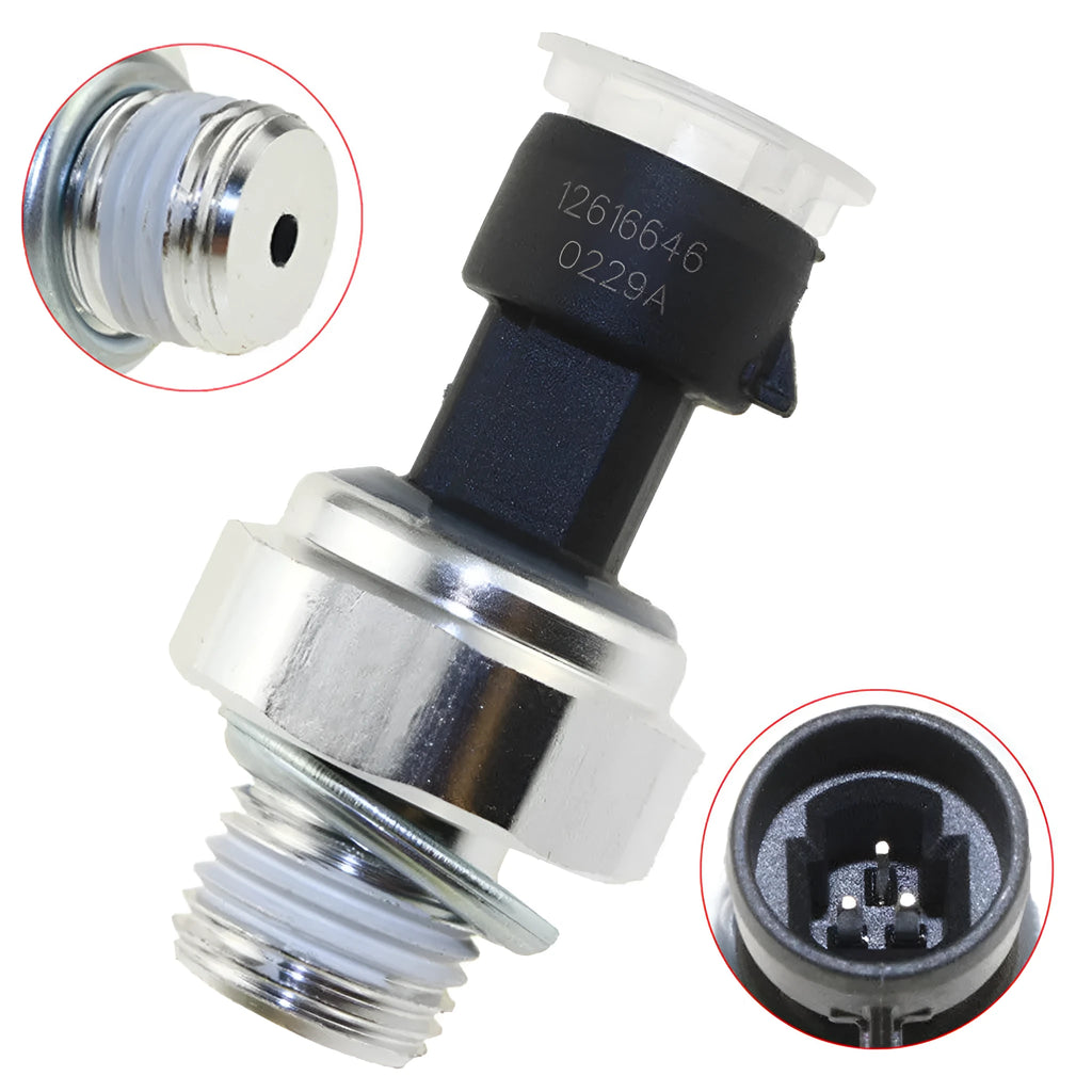 Automotive oil pressure sensor for Buick and Chevrolet vehicles with multiple part number compatibility