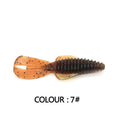 PVC fishing soft bait lure in one of twelve colours, shown in 8cm and 12cm size options