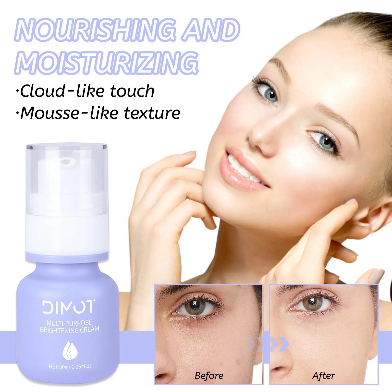 30ml tube of moisturizing cream primer for all skin types