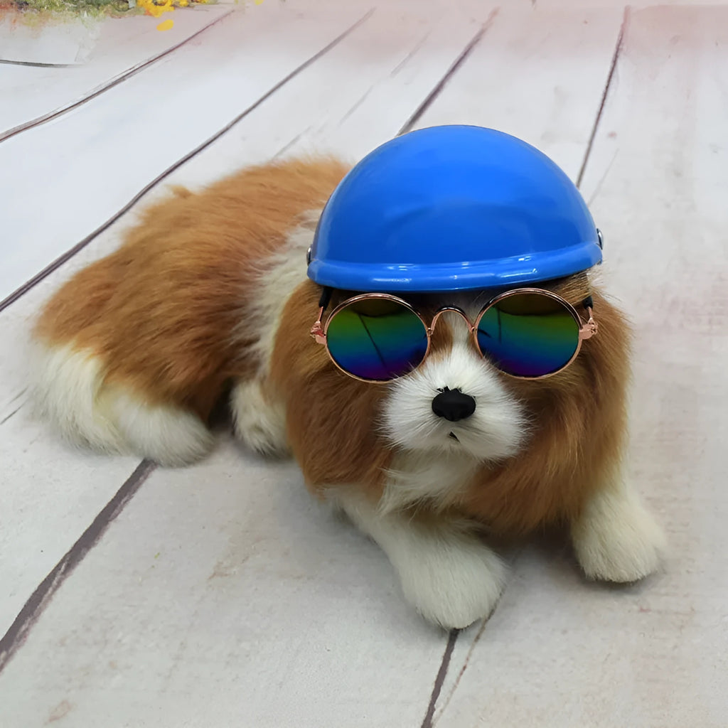 Plastic dog motorcycle helmet in pink colour showing solid design and structured form