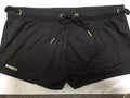 Men's solid colour nylon swimming trunks with polyester lining, shown in multiple colour options.