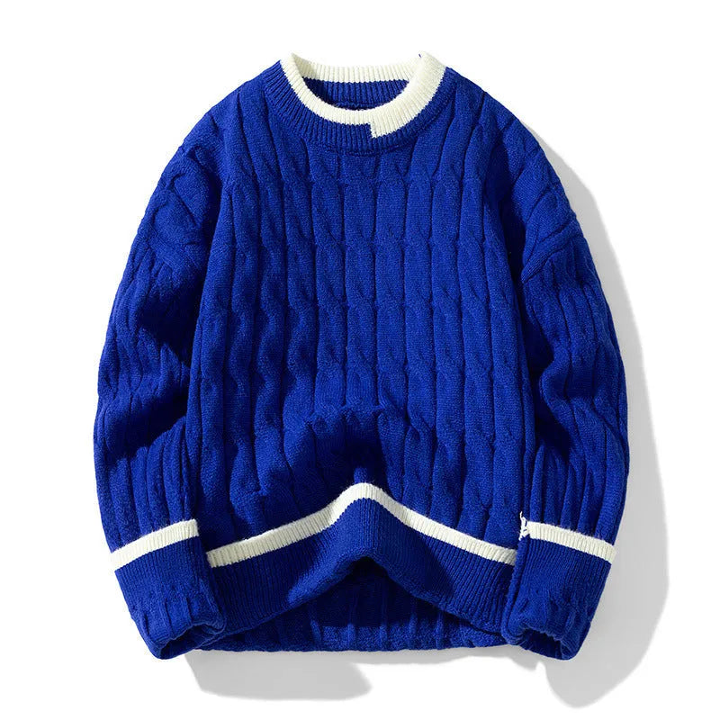 Men's two-piece modal sweater set in loose fit for autumn winter sports wear