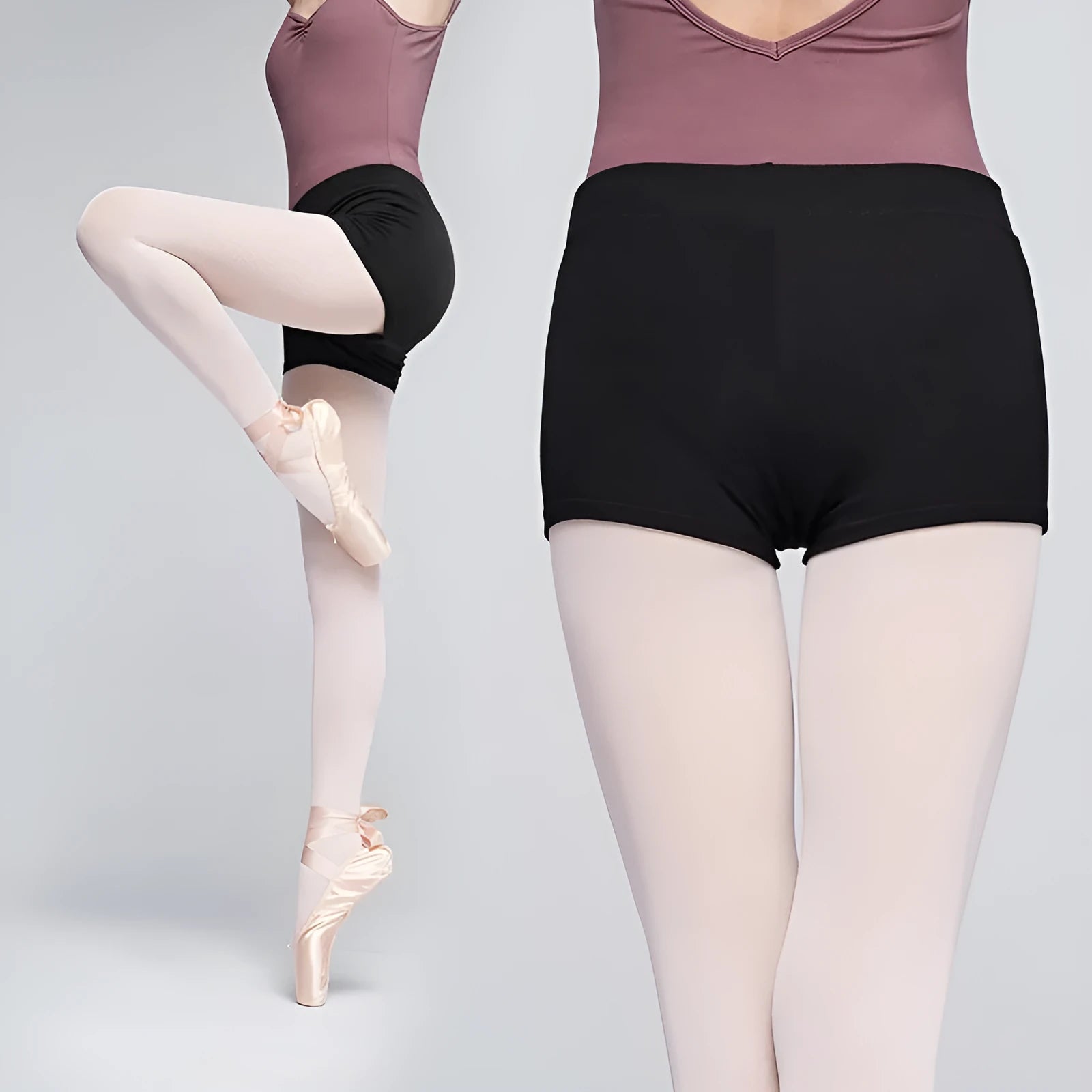 Women's black cotton ballet practice dance pants for fitness and dance exercise