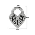 Heart-shaped stainless steel earring in steel colour close-up showing electroplated finish.