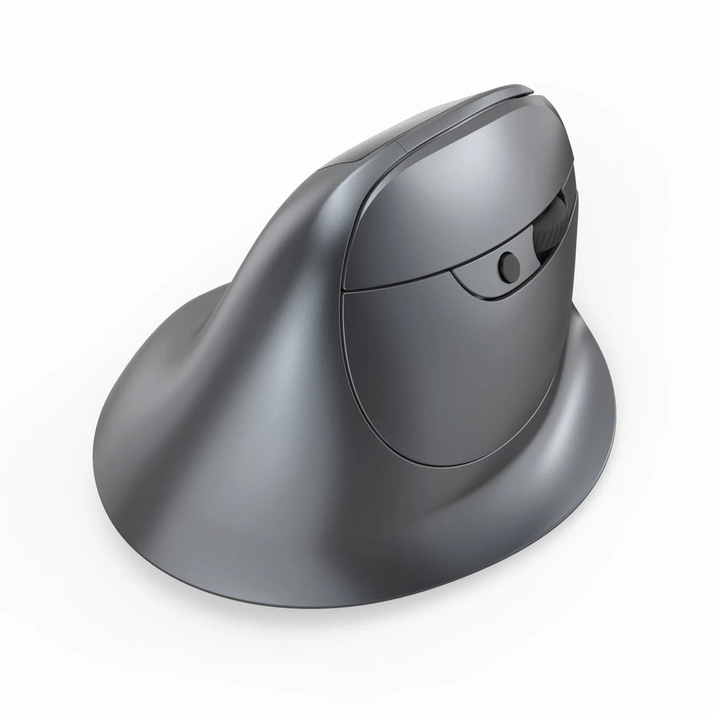 Gray self-charging Bluetooth dual-mode vertical mouse for laptop
