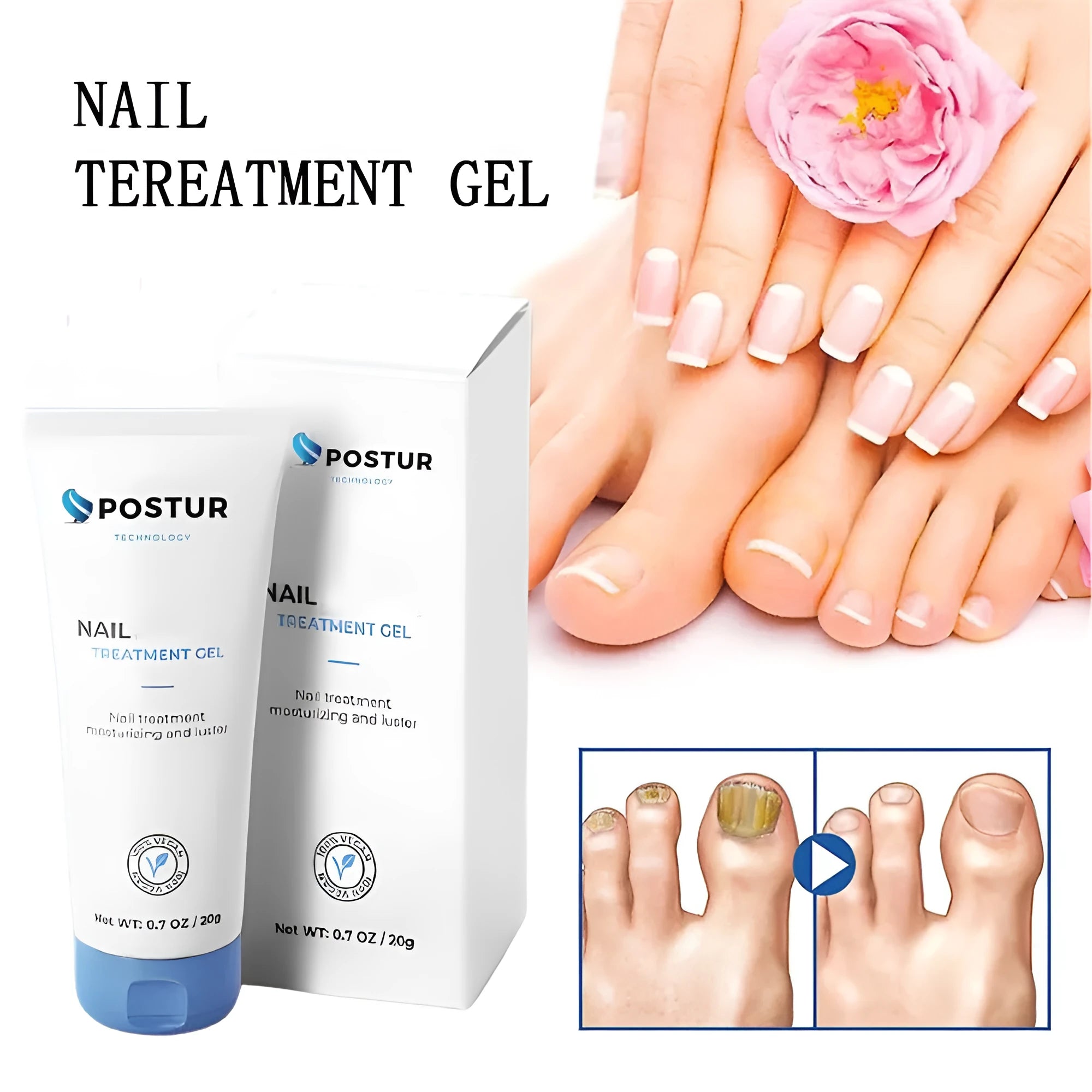 20g nail gel care product measuring 3 by 2 by 12.8 centimetres