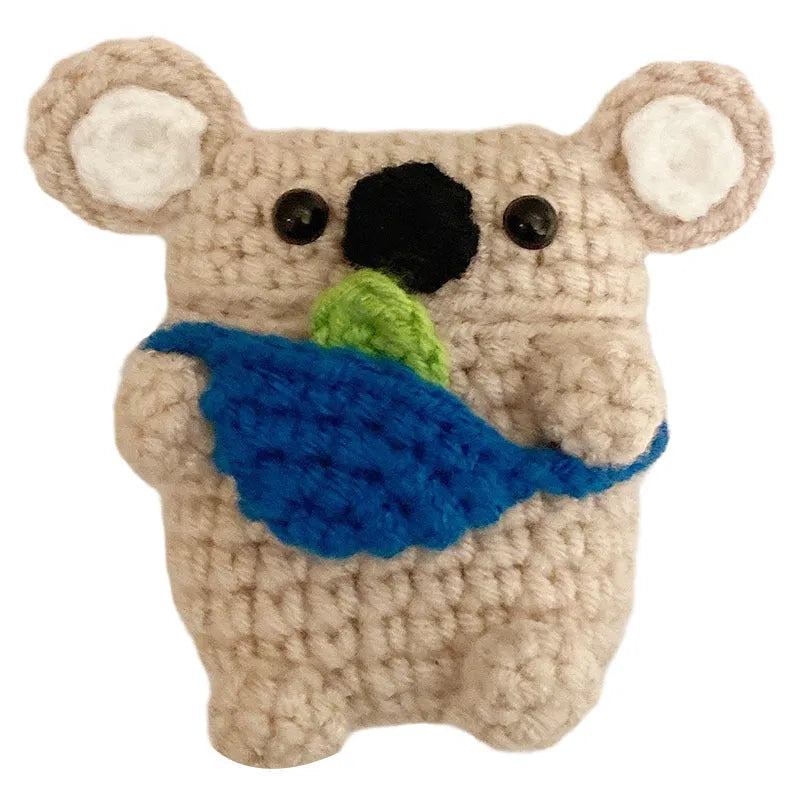 Handmade knitted koala bear backpack design protective sleeve for Apple AirPods