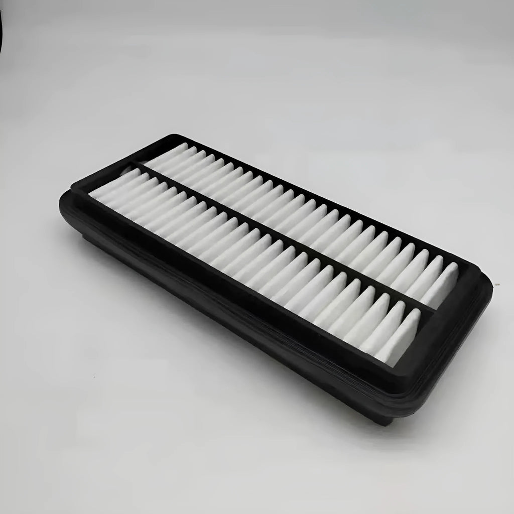 Black car air filter for Modern vehicles showing 256mm diameter dimensions