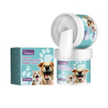 Single dog cleaning glove finger holder for tartar removal, shown in its 7.6cm by 8.8cm box packaging.