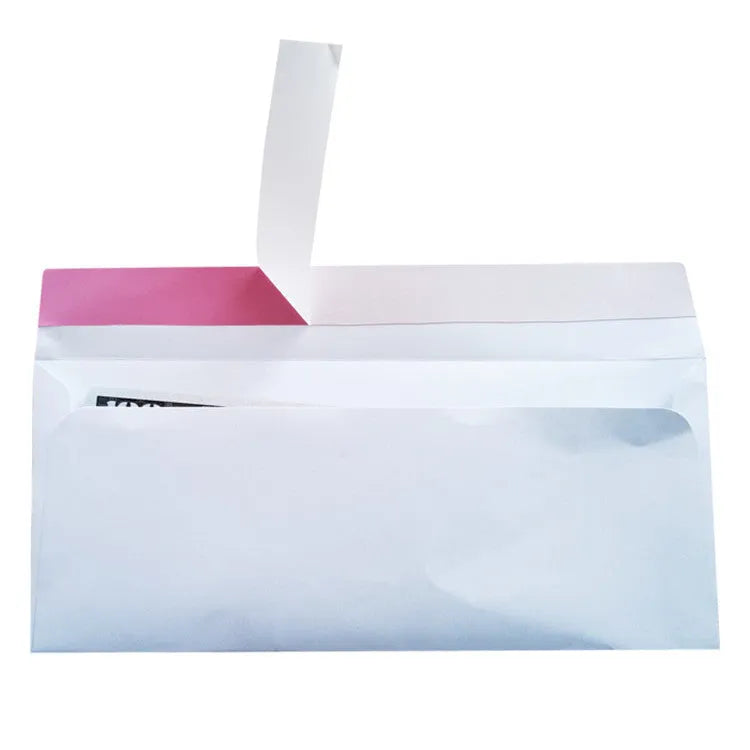Blue anti-opening security envelope with self-adhesive closure measuring 105x240mm
